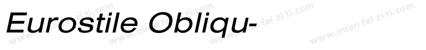 Eurostile Obliqu字体转换